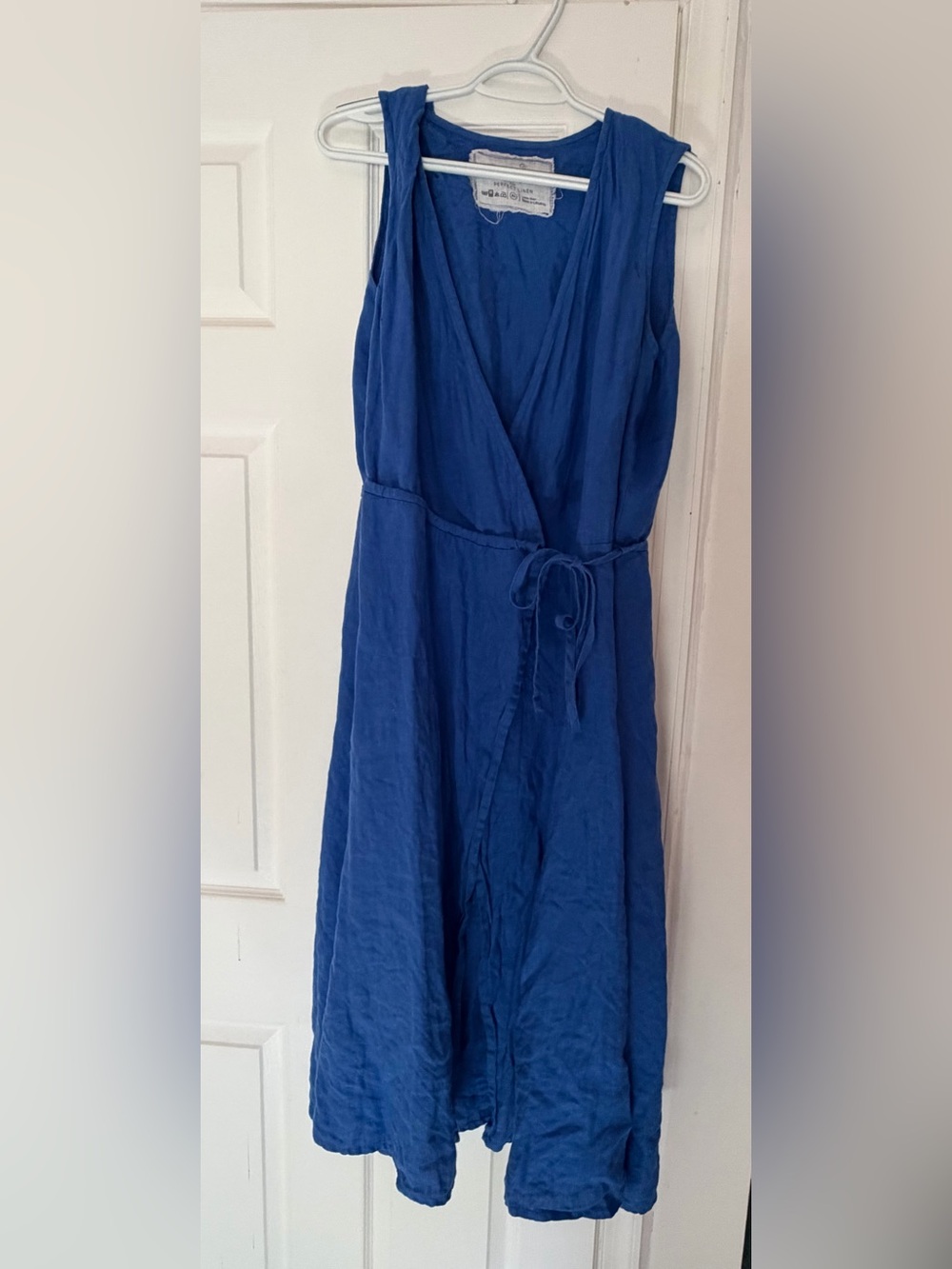 Not Perfect Linen Wrap Dress